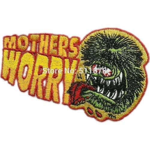 3.3" BIG DADDY ROTH RAT FINK MOTHERS WORRY HOT ROD PATCH ROCKABILLY BIKER PATCH Embroidered Iron On Motorcycle Biker Vest Badge