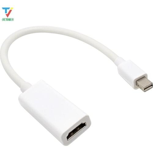 500pcs/lot High quality Mini display port DP to HDMI audio 1080P Converter Cable Adapter For Mac MacBook Pro Air White cheap
