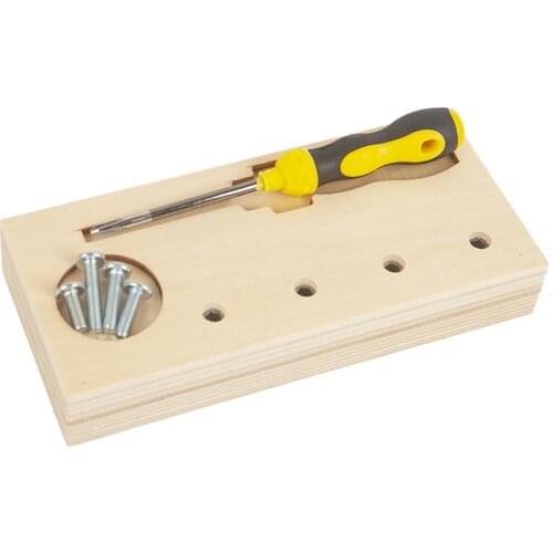 Kids Screw Driver Board Educational Basic Skills Learning Wooden Board Montessori Development Toy Workbench Skills For Children