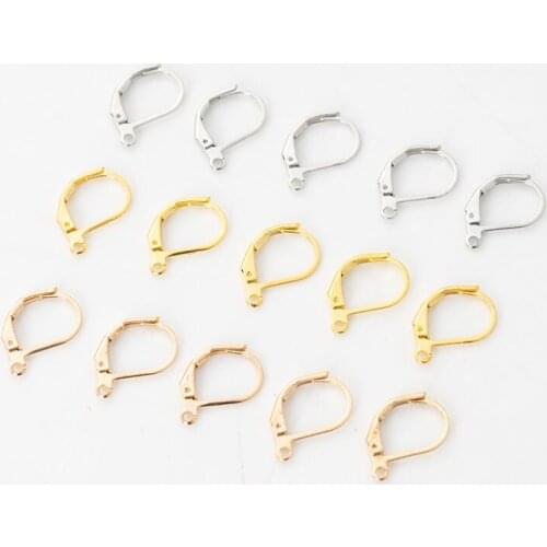 100Pcs/Opp Bag Elegant French Ear Clips, Iron Jewelry, Women Wear Earrings As Gifts