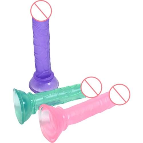 Erotic Soft Jelly Dildo Realistic Bullet Vibrator Anal Dildo Strap On Big Penis Suction Cup Toys for Adult Sex Toys for Woman