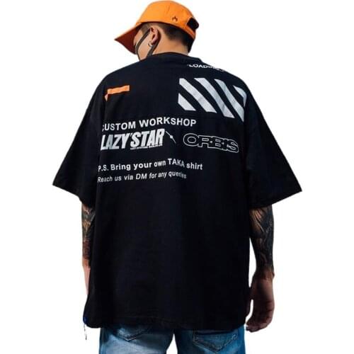 T-shirt mens loose hip-hop national tide half sleeve mens and womens BF wind lazy five-minute sleeve Hong Kong wind short