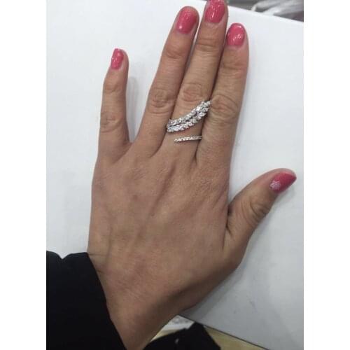 Brand new AAA cubic zirconia olive branch shape Top quality clear stone finger ring, brilliant ,party accessaries JC30309