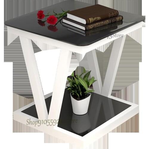 Small Coffee Table, Mini Glass Sofa Table, Bedside Table, Square Side Table, Side Table, Small Square Table, Living Room Table