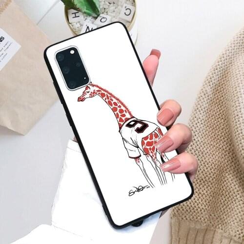 For Samsung Galaxy Belt Giraffe (White) Soft TPU Black Border Samsung Galaxy Case