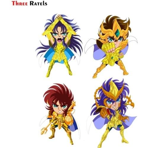 Three Ratels FC632 chibi golden saint seiya Knights of the Zodiac car body sticker car laptop decal