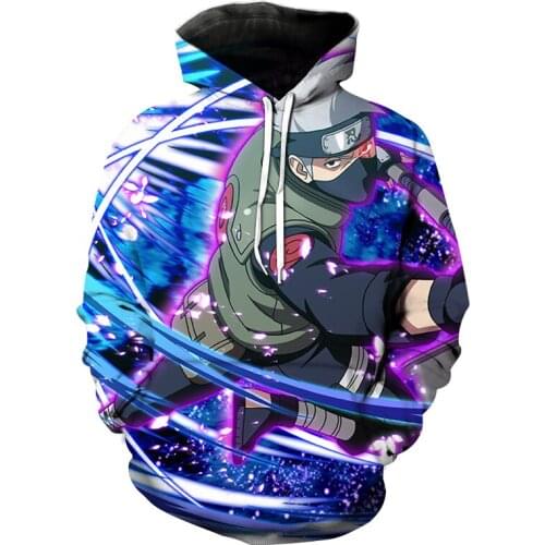 2021New Four Seasons Sweatshirt Hoodie Hip Hop Anime Sweatshirt Unisex Undershirt Sasuke Spring and Autumn 3D Street View Top