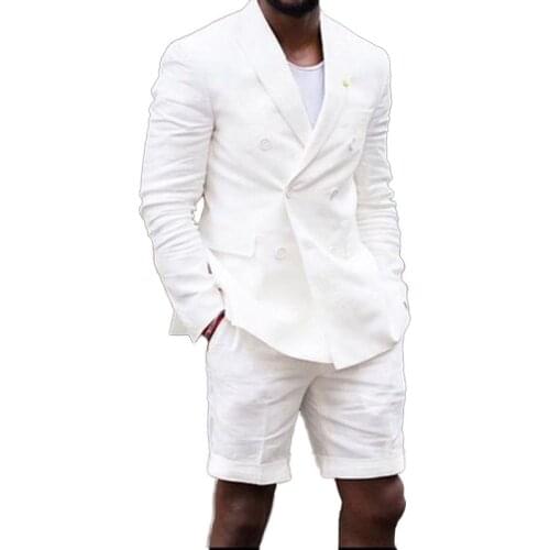 New Summer Groom Tuxedos Groomsman Suits Mans Suits For Wedding Dinner Suits Prom Dress Best Men Wear Two Pieces(Jacket+Pants)