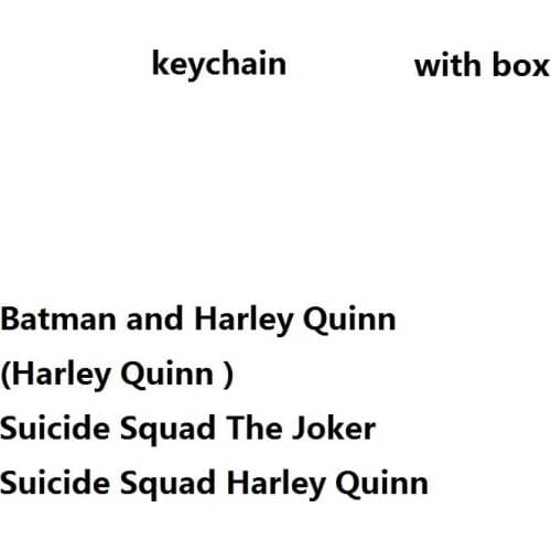 Suicide Squad The Joker & Harley Quinn Keychain Toy Action Figure Collection Toys for Children with Retail Box