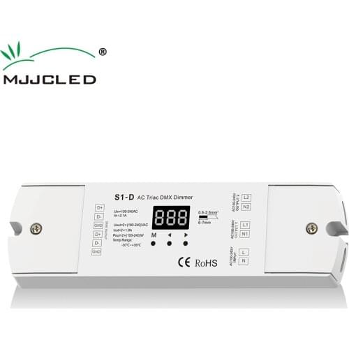 AC Phase-cut Mosfet DMX512 RDM Triac Dimmer 220V 230V Leading Trailing Edge Dimer for Dimmable LED Bulb Light Lamp S1-D
