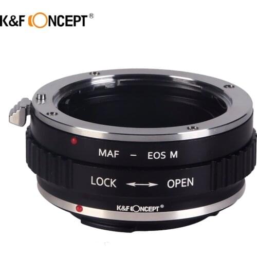 K&F CONCEPT AF-EOS Lens Adapter Ring For Sony Minolta/Alpha AF Mount Lens to for Canon EOS M EF-M Mount Lens Camera Body DSLR