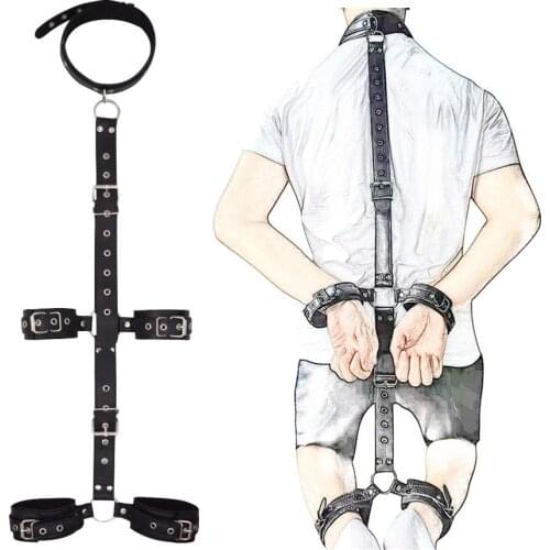 Sexy Handcuffs Collar Adult Games Fetish Flirting Bdsm Sex Bondage Rope Slave Sex Toys For Woman Couples Gay Erotic Accessories