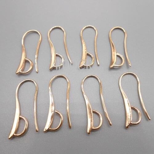Hot Sale 50/100PC Multiple Choice Color DIY 925 Sterling Silver/18 K Gold/Rose Gold Ear Hook Ladies Earrings Jewelry Accessories