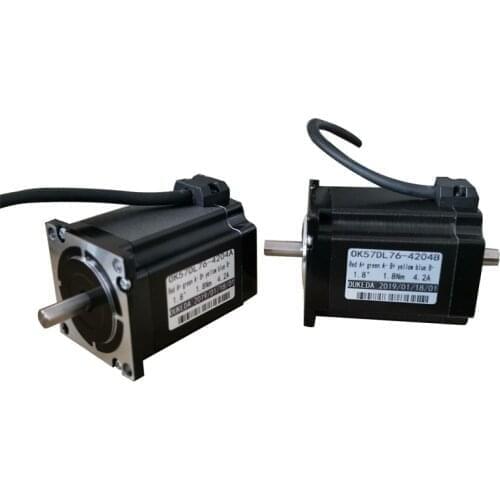 1pc OK57DL76-424B 4.2A 1.8Nm nema 23 stepper motor 57 stepper motor single axis dual axis 76mm length