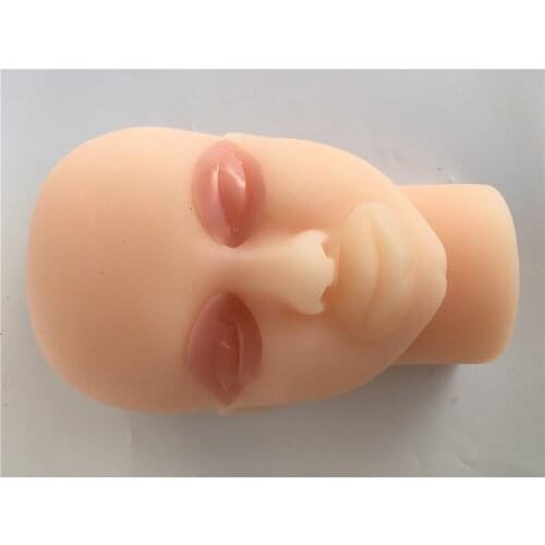 Silicone head model guide use double eyelid suture practice silicone skin suture face model