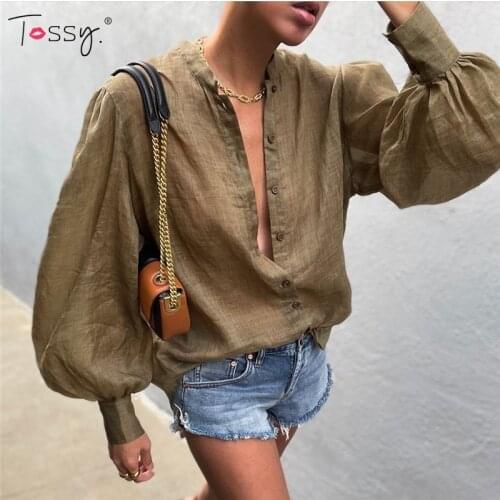 TOSSY Women's Big Shirts