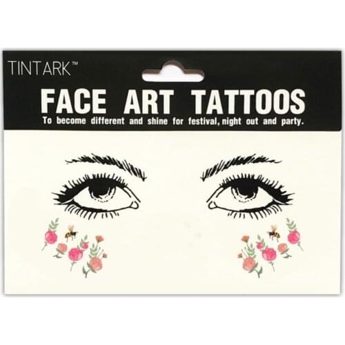 Party Face Tattoo Sticker Color Freckle Face Sticker Party Face Tattoo Sticker Net Red Print Tattoo Sticker