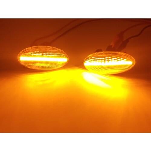 1Pair For Peugeot 307 206 407 107 607 Citroen C1 C2 C3 C5 LED Dynamic Turn Signal Light Flowing Side Marker Indicator Light