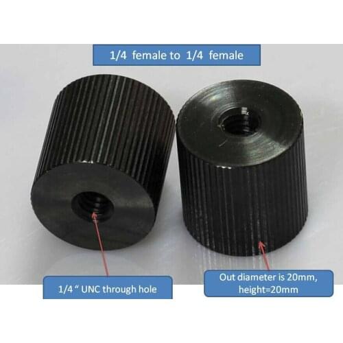 10PCS Tripod Head Accessories 1/4" Female to 1/4" Female Adapter Screw for Camera Tripod Magic Arm