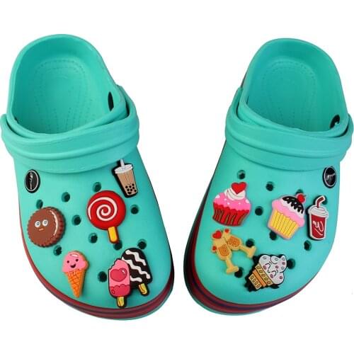 20pcs Shoe Charms for Bracelets Food Croc Charms Designer Bulk Decoration Accessories Fit Clog Jibz Free Shipping Kids Toy
