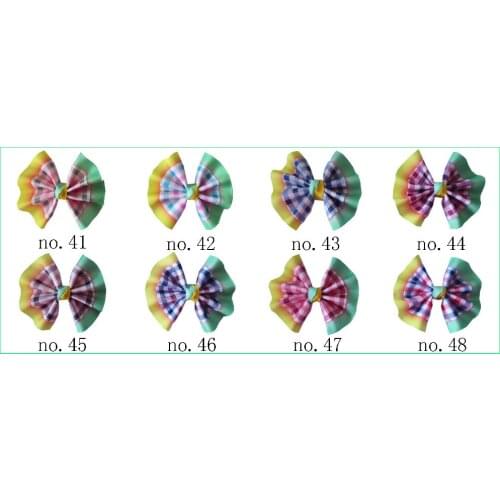 50 BLESSING Good Girl 3" Fan Hair Bow Clip Colorful Accessories British Style