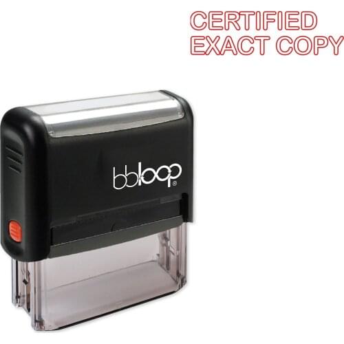 Bbloop Certified w/Round Outline Style Font and Design Self-Ink