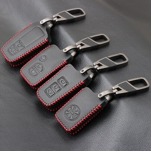 Remote Leather Car Key Case Cover For Toyota Chr C-hr Land Cruiser 200 Avensis Auris Corolla RAV4 Prius Prado Camry Crown Yaris