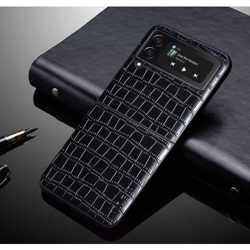 Vintage Crocodile Leather Protective Case for Samsung Galaxy Z Flip 3 5G Flip3 Fold3 Fold 3 Anti-Sweat Phone Cover Funda
