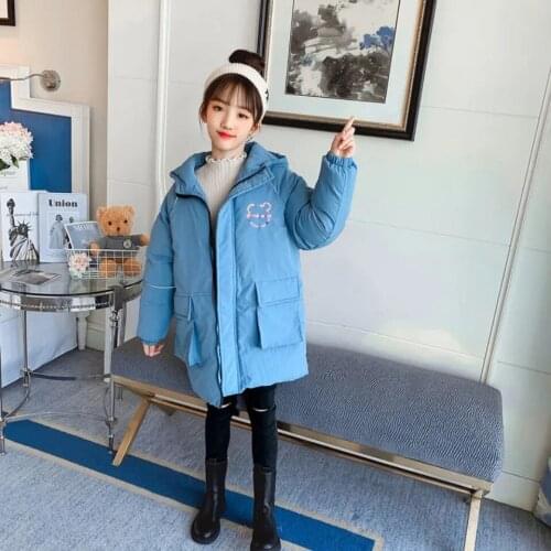 Kids Girls Jacket 2021 New Winter Jacket For Girls Coat Baby Warm Hooded Outerwear Coat Girls Clothing Children Down Parkas