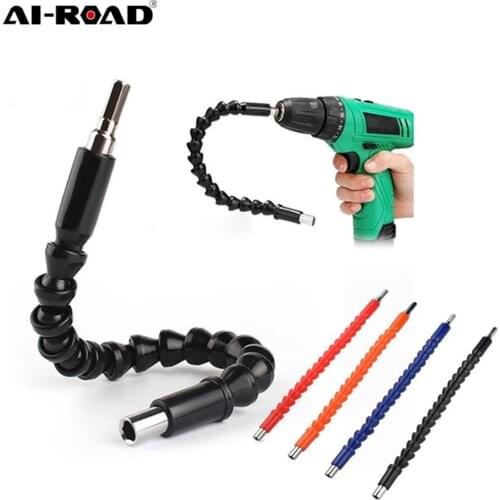 295mm Flexible Shaft Hex Flex Electric Drill Universal shaft Extention Screwdriver Bit Holder Connect Rod Car Repair Tools Black