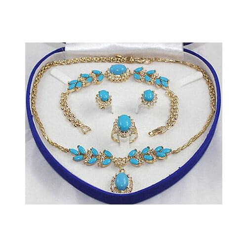 Hot selling> wholesale noble Natural stone crystal gold jewelry gift box set >> watch wholesale Quartz -Br