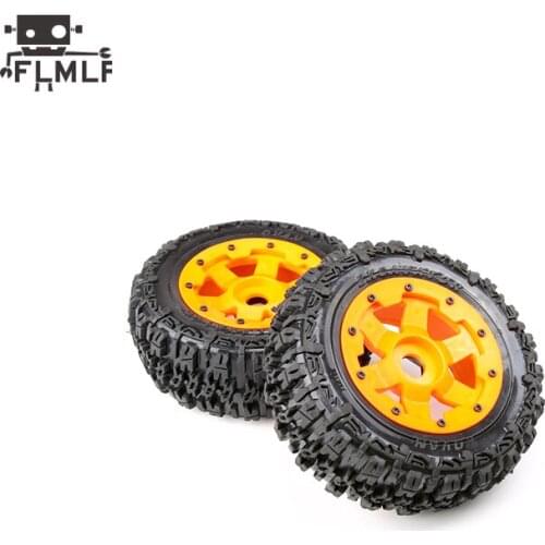 High-strength Nylon Wasteland Front or Rear Wheel Tire Assembly Set Fit 1/5 HPI ROFUN BAHA ROVAN KM GTB MCD BAJA 5T Toys Parts