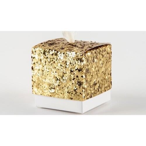 New Gold Silver Creative Glitter Candy Box Wedding Favors and Gifts Box Baby Shown Gift Bags Party Festive Wrapping Supplies