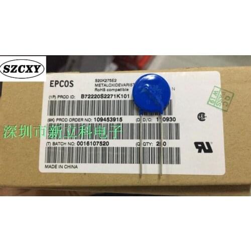 New and origina 10PCS B72220S2271K101 S20K275E2 varistor