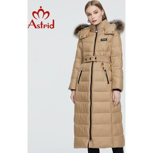 Astrid 2021 New Winter Womens coat women long warm parka fashion Jacket with raccoon fur hood large sizes female clothing 8716