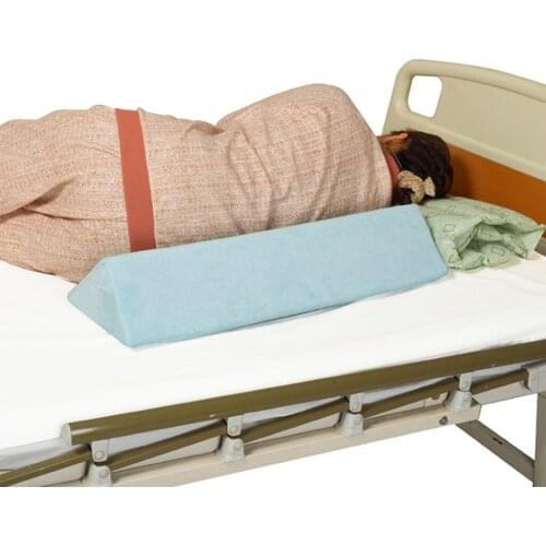 Blue Foam Bed Wedge Pillow Elevation Cushion Lumbar Leg Knee Support Pad for Elderly Patients