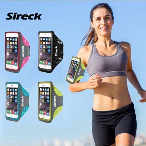 Sireck 5.3/6.3 Inches Touch Screen 4 Colors Jogging Gym Mobile Phone Armband Outdoor Running Arm Bag Arm Pouch Arms Package