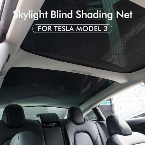 Model3 Sunshade For Tesla Model 3 Interior Accessories Skylight Blind Shading Net Rear Sun Shade Protection Model Three 2021 New