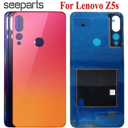 For Lenovo Z5s Back Battery Cover Rear Door Housing Case Panel Replacement Original 6.3" Lenovo Z5s Battery Cover With Lens