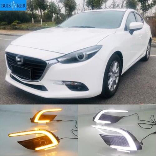 1 Set DRL For Mazda 3 Mazda3 Axela 2017 2018 LED DRL Daytime Running Lights Daylight Fog light cover car styling