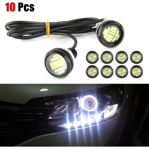 10Pcs/Set Car LED Eagle Eye Light 23MM 4014 12LED Auto Light Car Daytime Driving Lamp DRL Backup Light Car Auto Lamp