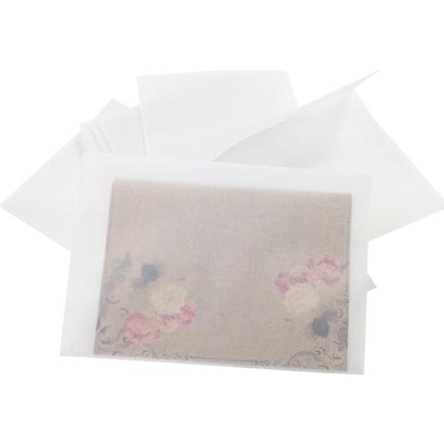100pcs/lot Blank Translucent vellum envelopes DIY Multifunction Gift card envelope Wholesale