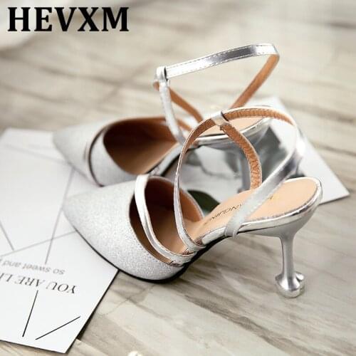 2020 Summer heel High Heels Sandals lady Pumps classics slip on Shoes sexy Women party shoes gold silver Wedding Slingbacks