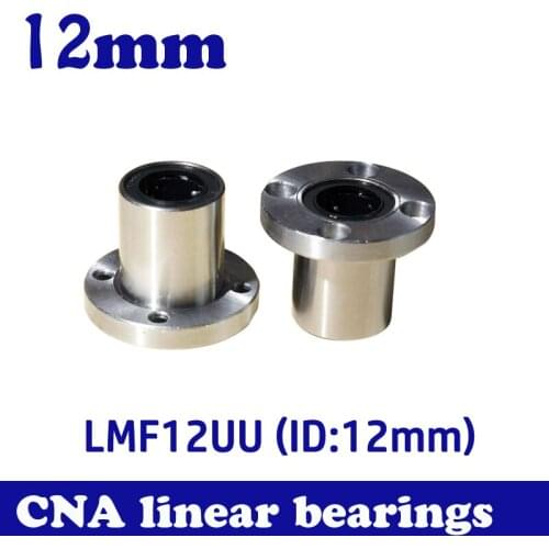 4pcs/lot LMF12UU 12mm flange linear ball bearing for 12mm linear shaft CNC Free Shipping