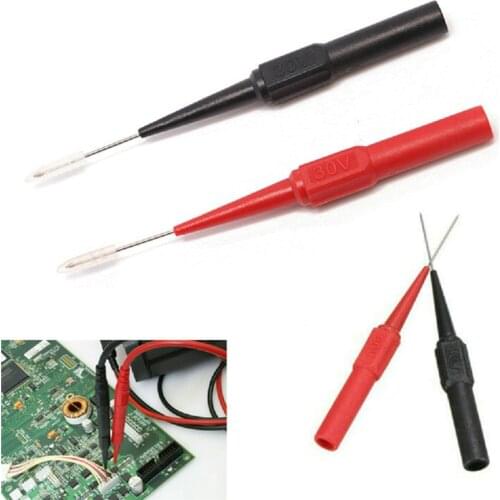 4pcs Diagnostic Tools Multimeter Test Lead 30V-60V Non-destructive Extension Back Piercing Needle Insulation Tip Test Probes