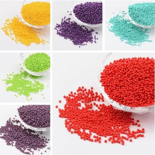 50g 2x1.5mm Opaque Colour Round Baking Varnish 11/0 Glass Seed Spacer Beads for Jewelry Making DIY Bracelet Necklace Hole:0.7mm