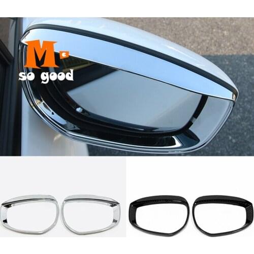 ABS Chrome Car Side Door Rearview Mirror Rain Eyebrow Cover Trim Sticker Shell Car Styling for Mazda 3 2019 2020 Accessories