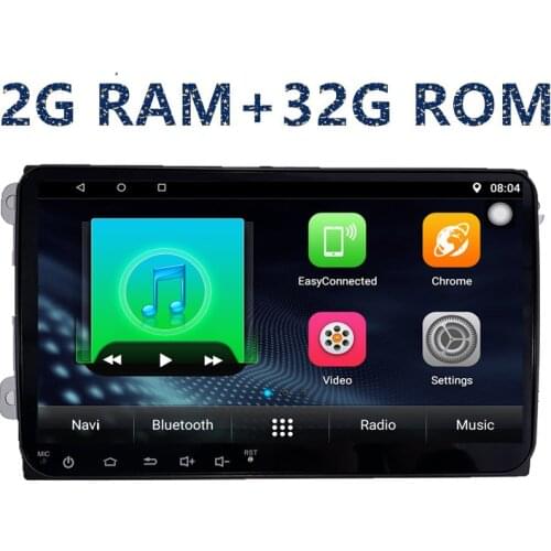2 din autoradio 9'' android car multimedia player for Volkswagen golf 5 6 polo tiguan passate B5/B6/B7 radio wifi BT navigation