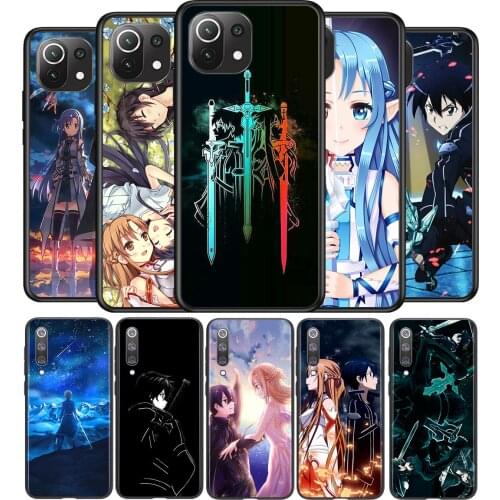 Sword Art Online Silicone Cover For Xiaomi Mi Note 11 11T 11i 10i 10T 10 9 9T 9 SE Lite Pro Ultra Phone Case