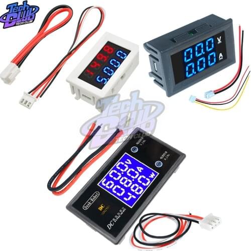 12V 24V 36V LCD Display Digital Voltmeter Ammeter 10A 100W Wattmeter Voltage Current Power Meter Volt Detector Batter Tester
